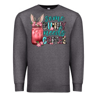 Charcoal Heather Some Bunny needs coffee Premium Sweatshirt - Neo Western