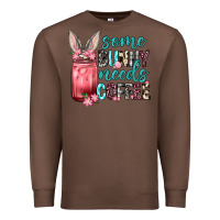 Chestnut Some Bunny needs coffee Premium Sweatshirt - Neo Western