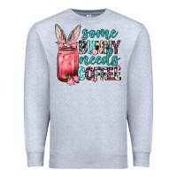 Heather Grey Some Bunny needs coffee Premium Sweatshirt - Neo Western