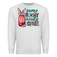 Oatmeal Heather Some Bunny needs coffee Premium Sweatshirt - Neo Western