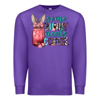 Purple Some Bunny needs coffee Premium Sweatshirt - Neo Western