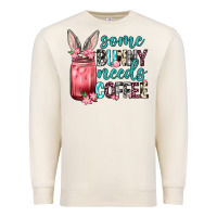 Sandshell Some Bunny needs coffee Premium Sweatshirt - Neo Western