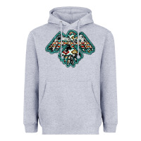 Heather Grey western thunderbird Heavyweight Hoodie - RanaPortraitStore
