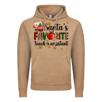 Vintage Coffee santa's favorite teacher assistant Vintage Hoodie - AdoDesignShop