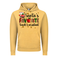 Vintage Mustard santa's favorite teacher assistant Vintage Hoodie - AdoDesignShop
