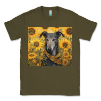 Army Green greyhound Classic Tee - Unal Design