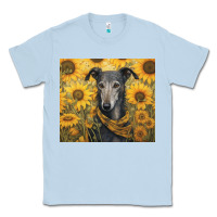 Dusty Blue greyhound Classic Tee - Unal Design