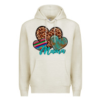 Oatmeal Heather hearts mama Premium Hoodie - Artiststas