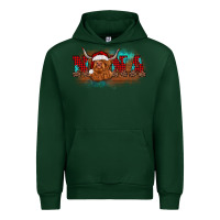Forest Green christmas nana highland cow Urban Hoodie - BarkalooDesign