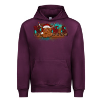 Mauve Wine christmas nana highland cow Urban Hoodie - BarkalooDesign