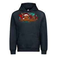 Navy christmas nana highland cow Urban Hoodie - BarkalooDesign