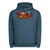 Pigment Midnight Navy christmas nana highland cow Urban Hoodie - BarkalooDesign