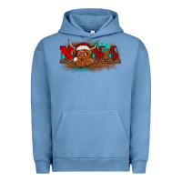 Pigment Pebble Blue christmas nana highland cow Urban Hoodie - BarkalooDesign