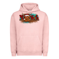 Pigment Salmon christmas nana highland cow Urban Hoodie - BarkalooDesign