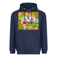 Navy spooky season Heavyweight Hoodie - texasbilliewilder