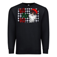 Black ho ho ho Premium Sweatshirt - CowhideDigitalArt