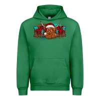 Emerald christmas mom highland cow Urban Hoodie - BarkalooDesign