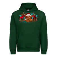 Forest Green christmas mom highland cow Urban Hoodie - BarkalooDesign