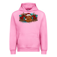 Fuchsia Pink christmas mom highland cow Urban Hoodie - BarkalooDesign