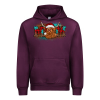 Mauve Wine christmas mom highland cow Urban Hoodie - BarkalooDesign
