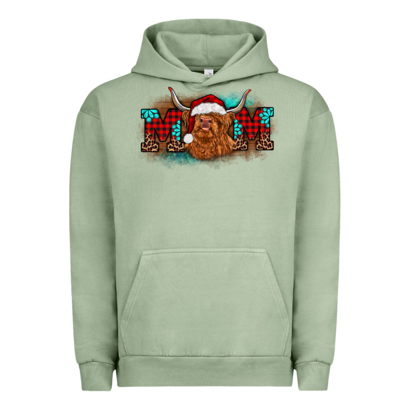 Christmas Mom Highland Cow Urban Hoodie by BarkalooDesign | Teevron