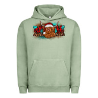 Pigment Oil Green christmas mom highland cow Urban Hoodie - BarkalooDesign