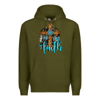 Army Green faith western turquoise Premium Hoodie - AdoDesignShop