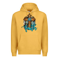 Mustard faith western turquoise Premium Hoodie - AdoDesignShop