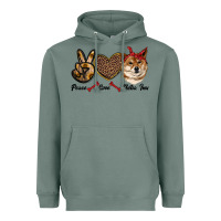 Sage peace love shiba inu Heavyweight Hoodie - RanaPortraitStore