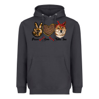 Smoke peace love shiba inu Heavyweight Hoodie - RanaPortraitStore