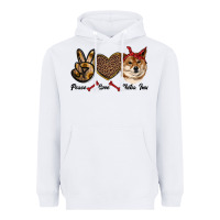 White peace love shiba inu Heavyweight Hoodie - RanaPortraitStore