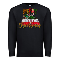 Black merry christmas Premium Sweatshirt - CowhideDigitalArt