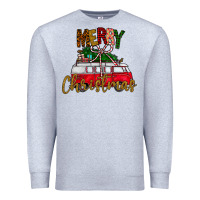 Heather Grey merry christmas Premium Sweatshirt - CowhideDigitalArt