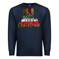 Navy merry christmas Premium Sweatshirt - CowhideDigitalArt