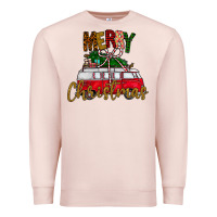 Pale Pink merry christmas Premium Sweatshirt - CowhideDigitalArt
