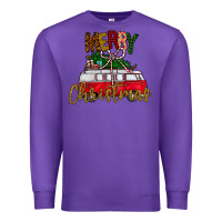 Purple merry christmas Premium Sweatshirt - CowhideDigitalArt