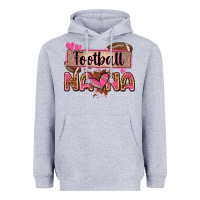 Heather Grey football nana with leopard Heavyweight Hoodie - Zillion Design Studio