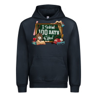 Navy I tacked 100 days school Baseball Urban Hoodie - NancyCooperArtShop