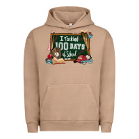 Pigment Burro I tacked 100 days school Baseball Urban Hoodie - NancyCooperArtShop