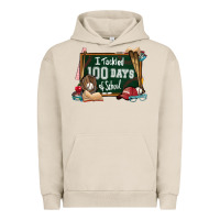 Pigment French Oak I tacked 100 days school Baseball Urban Hoodie - NancyCooperArtShop