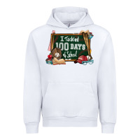 White I tacked 100 days school Baseball Urban Hoodie - NancyCooperArtShop