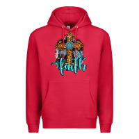Cardinal faith western turquoise Premium Hoodie - AdoDesignShop