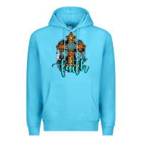 Ocean Blue faith western turquoise Premium Hoodie - AdoDesignShop