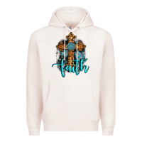 Pale Pink faith western turquoise Premium Hoodie - AdoDesignShop
