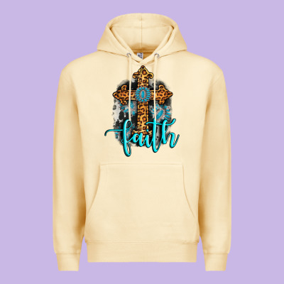 Faith Western Turquoise Premium Hoodie Designed By Adodesignshop