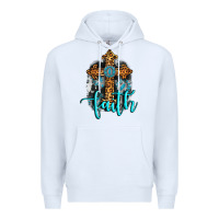 White faith western turquoise Premium Hoodie - AdoDesignShop