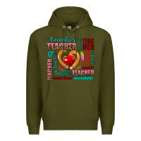 Army Green teacher Premium Hoodie - AdoDesignShop