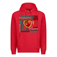 Red teacher Premium Hoodie - AdoDesignShop