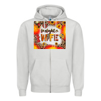 Dove Grey firefighter wife Zipper Hoodie - RanaPortraitStore
