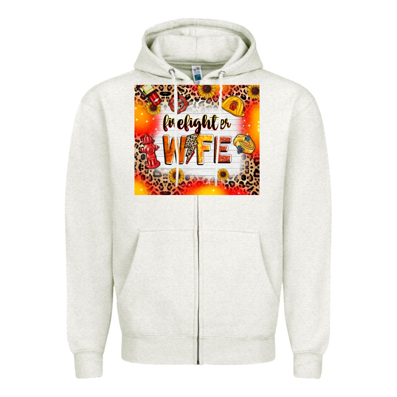Firefighter Wife Zipper Hoodie by RanaPortraitStore | Teevron